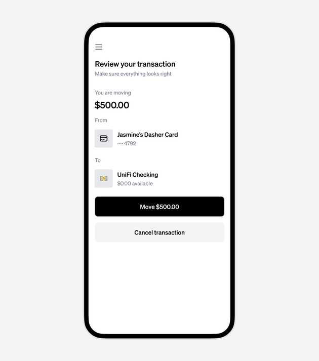 Review and confirm the transaction