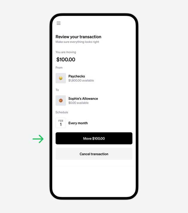 Review and confirm the transaction