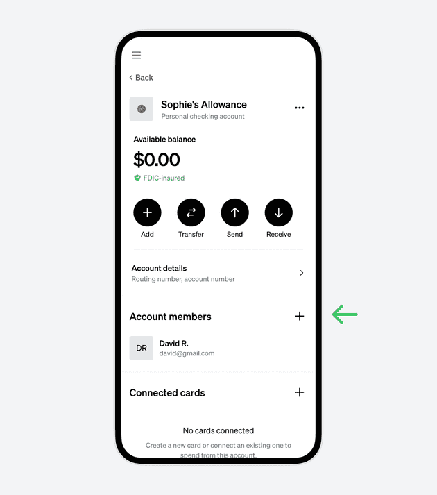 Parent account detail